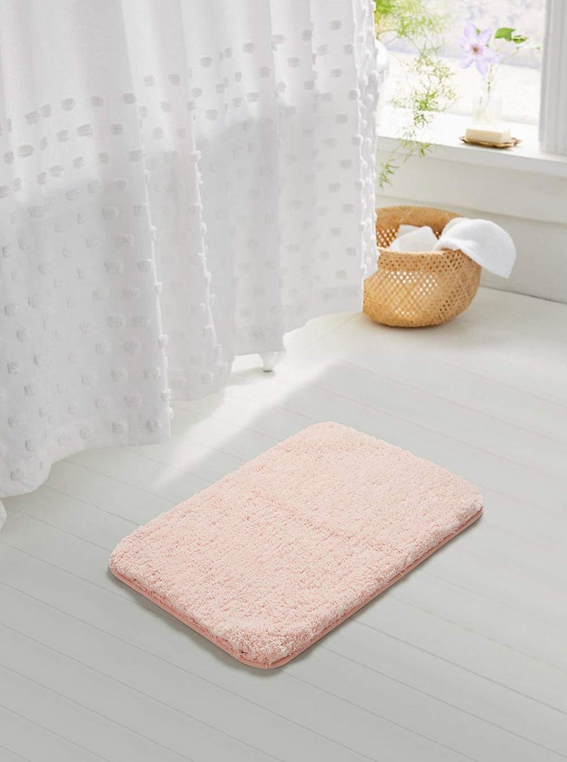 Suchtale Bath Mat (20 x 32, Blush) Microfiber Shaggy Soft, Non-Slip, Machine Washable, Thick Plush Shower Mat - Image 2